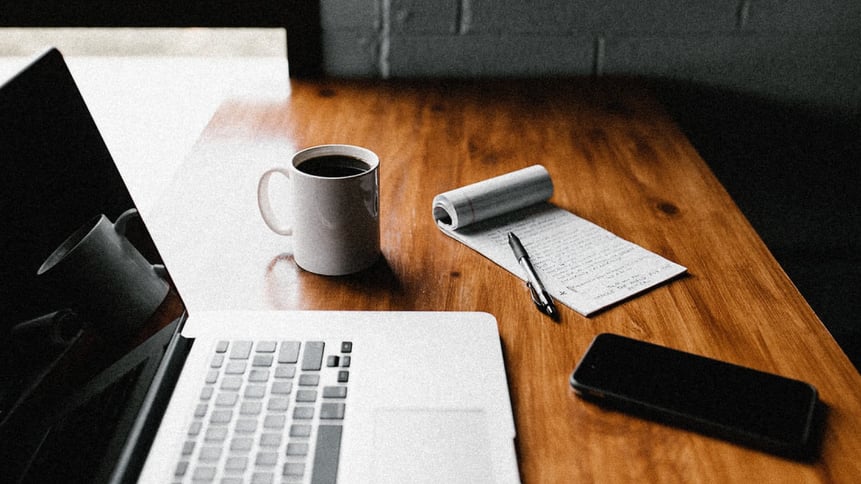 Desk with Coffee