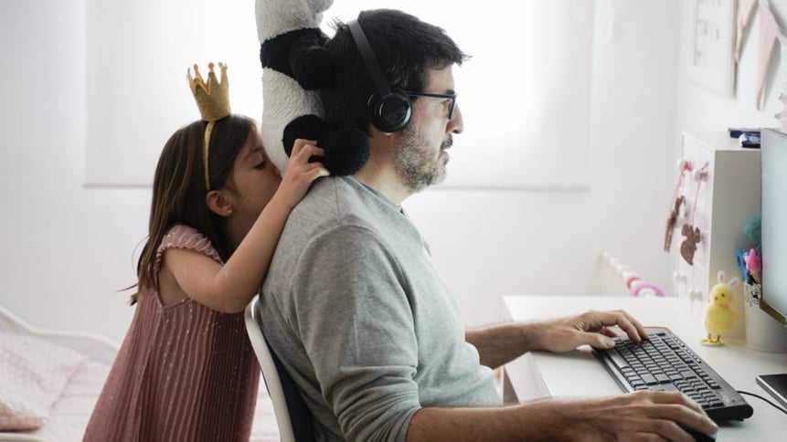 Parent working from home