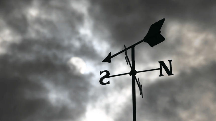 Arrow pointing South