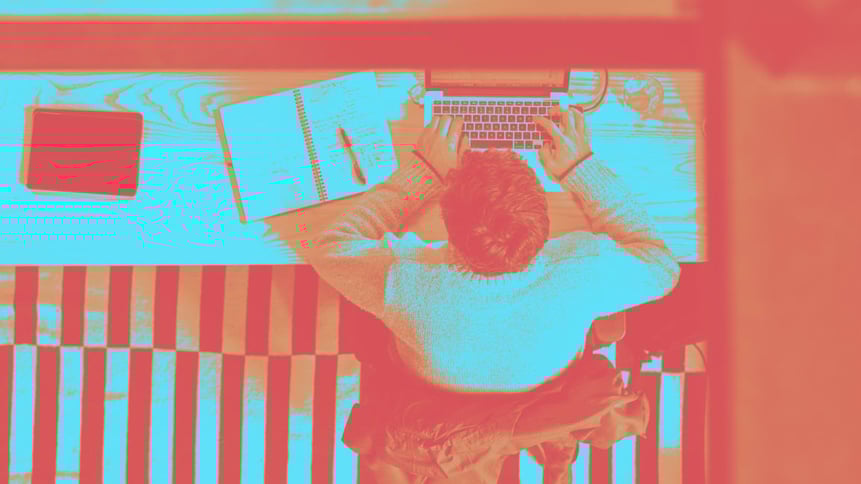 Man sitting at desk