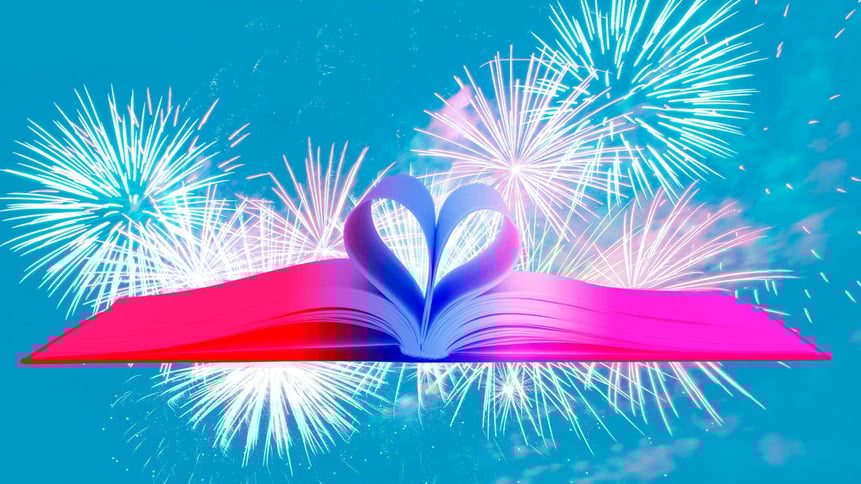 book with a heart