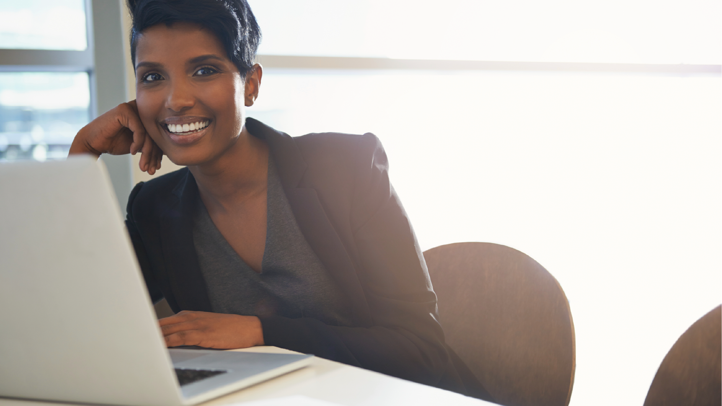 Woman sitting at desk